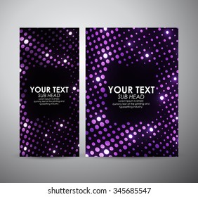 Brochure business design template or roll up. Abstract purple Circle