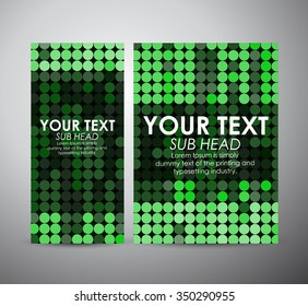 Brochure business design template or roll up. Abstract green Circle