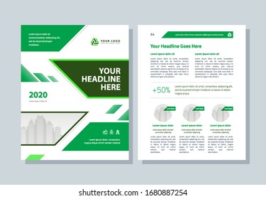 Brochure business template. Annual report, flyer, magazine, layout leaflet book
