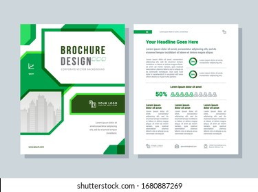 Brochure business template. Annual report, flyer, magazine, layout leaflet book
