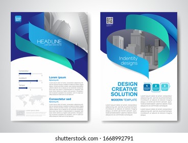 Brochure business template for cover corporate Identity in design size a4