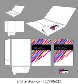 Brochure business template. Folder design template.