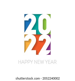 Brochure or calendar cover design template. Happy new year 2022, vertical banner. Vector Cover of business diary for 20 22 with wishes.