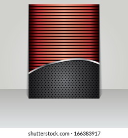 Brochure card banner metal-vector