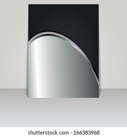 Brochure card banner metal-vector