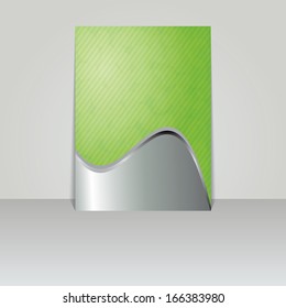 Brochure card banner metal-vector