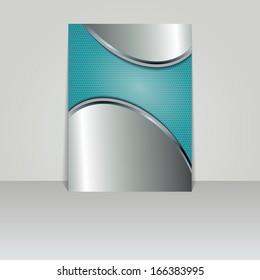 Brochure card banner metal-vector