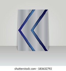 Brochure card banner metal-vector