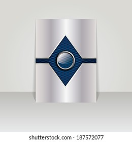 Brochure card banner metal-vector