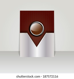 Brochure card banner metal-vector