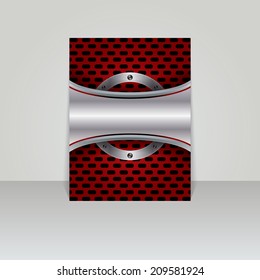 Brochure card banner metal-vector
