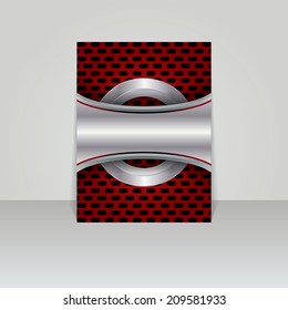 Brochure card banner metal-vector