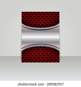 Brochure card banner metal-vector