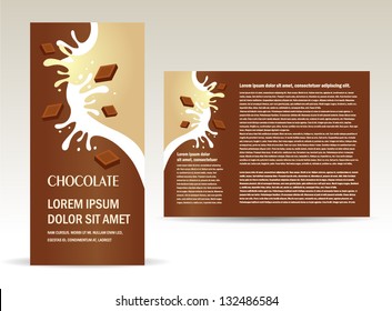 brochure chocolate cocoa splash element design
