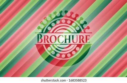 Brochure christmas emblem background. Vector Illustration. Detailed.