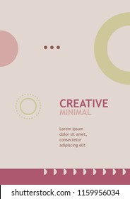 Brochure with circles template. Eps 10 vector illustration