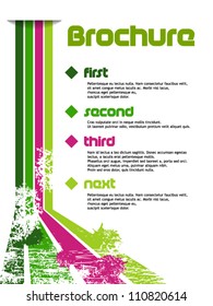 Brochure with color lines