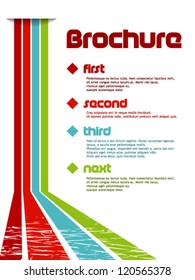 Brochure with color lines