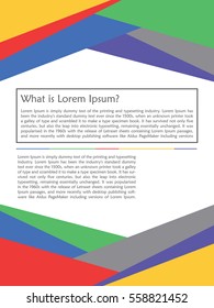 brochure with color triangles for business catalogs