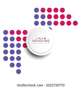 Brochure colorful circles header colorful layout background template design  