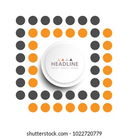 Brochure colorful circles header colorful layout background template design 