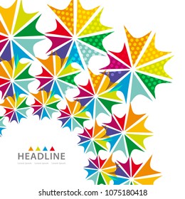 Brochure colorful header background design layout template