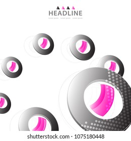 Brochure colorful header background design layout template