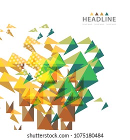 Brochure colorful header background design layout template