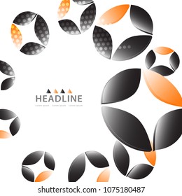 Brochure colorful header background design layout template