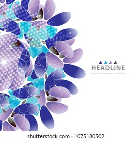 Brochure colorful header background design layout template