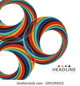 Brochure colorful header background design layout template