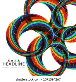 Brochure colorful header background design layout template