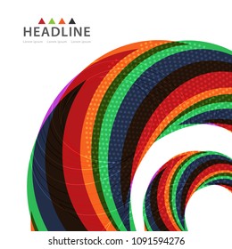 Brochure colorful header background design layout template