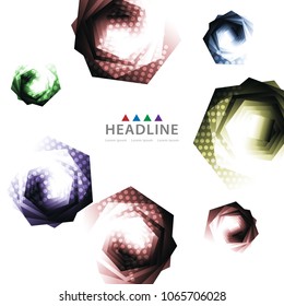 Brochure colorful header layout background template design