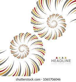 Brochure colorful header layout background template design