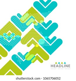 Brochure colorful header layout background template design