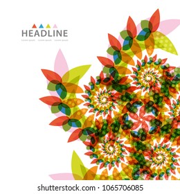 Brochure colorful header layout background template design