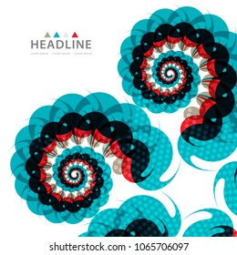Brochure colorful header layout background template design