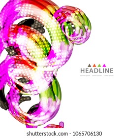 Brochure colorful header layout background template design