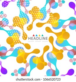Brochure colorful header layout background template design