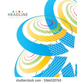 Brochure colorful header layout background template design