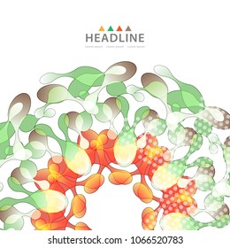 Brochure colorful header layout background template design