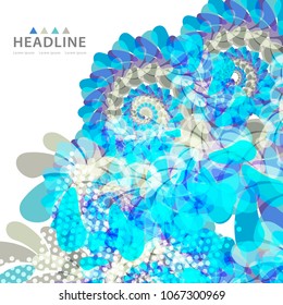 Brochure colorful header layout background template design