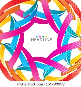 Brochure colorful header layout background template design