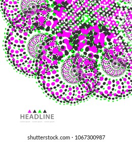 Brochure colorful header layout background template design