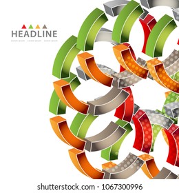 Brochure colorful header layout background template design