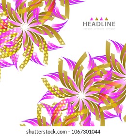 Brochure colorful header layout background template design