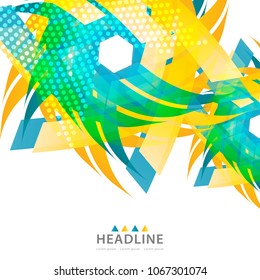 Brochure colorful header layout background template design