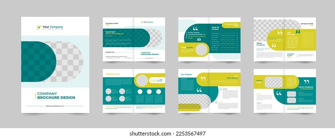 brochure corporate template layout template with cover page company profile, multipurpose template with cover, back and inside pages. business brochure template 