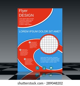 Brochure cover abstract design. Flyer, poster, banner, magazine, placard, booklet vector template.